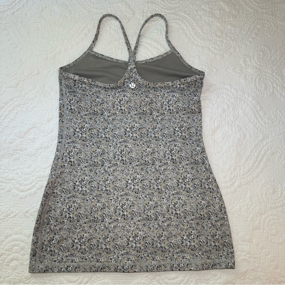 Lululemon Power Y Tank Top. Color: Petite Fleur Silver Spoon. Size: 6. - Picture 6 of 9